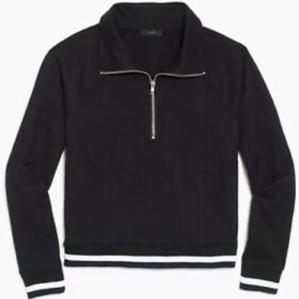 J. Crew Half Zip in Sport Stripe